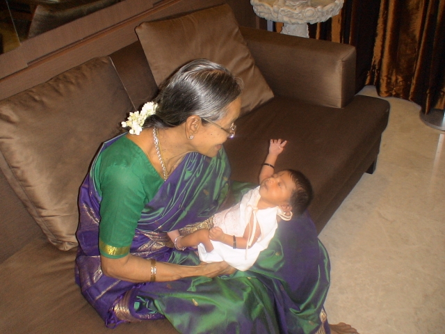 Kolu Paati telling me Kaaka story..my favourite!!
