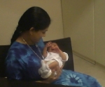 Me telling Mummy a very exciting story..